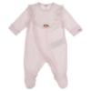 Picture of Monnalisa Bebe Girls Embroidered Satin Rose Babygrow - Pink