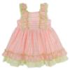 Picture of Miranda Girls Double Ruffle Dress - Neon Pink Green