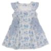 Picture of Miranda Girls Floral Dress with Side Bows - White Blue