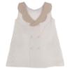 Picture of Miranda Girls Textured A Line Dress - Ivory Beige 