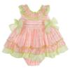 Picture of Miranda Baby Girls Ruffle Dress & Panties Set X 2 - Neon Pink Green