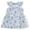 Picture of Miranda Baby Girls Floral Ruffle Dress - White Blue