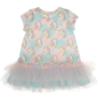 Picture of Daga Girls Unicorn AOP Print Tulle Hem Dress  - Blue Pink