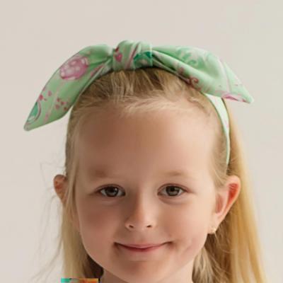 Picture of Daga Girls More Sugar Soft Know Bow Headband - Green Fucsia