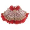 Picture of Ela Confeccion Girls Valentine Dress Panties Bonnet Set X 3 - Red Beige