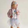 Picture of PRE ORDER Daga Girls Flowers Headband - White Pink Blue