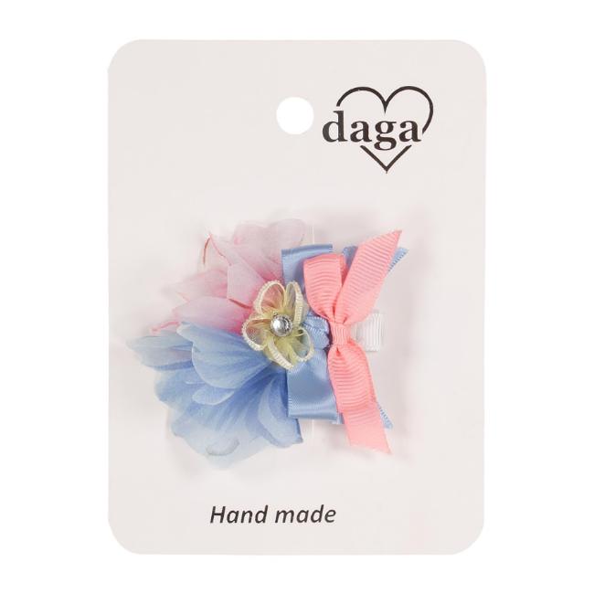 Picture of PRE ORDER Daga Girls Flowers Hair Clip X 1 - Pink Blue