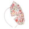 Picture of PRE ORDER Daga Girls Flowers Large Bow Headband - White Pink Blue 