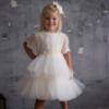 Picture of PRE ORDER Daga Girls Spanish Laces Occasion Tulle Ruffle Dress  - Ivory 