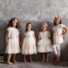 Picture of PRE ORDER Daga Girls Spanish Laces Occasion Tulle Ruffle Dress  - Ivory 