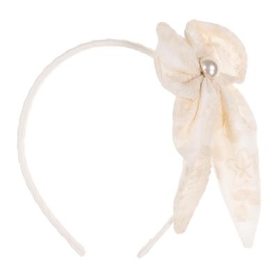 Picture of Daga Girls Spanish Laces Large Bow Headband - Ivory