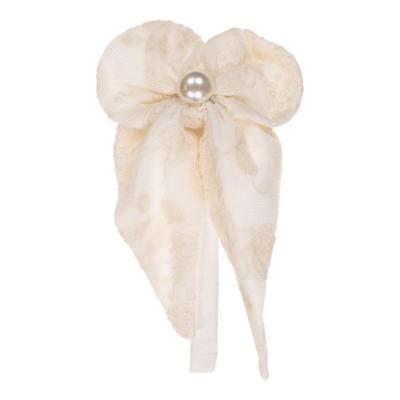 Picture of Daga Girls Spanish Laces Large Bow Hairclip - Ivory