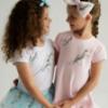 Picture of PRE ORDER Daga Girls Dragonflies Tulle Hem Drop Waist Dress  - Pink