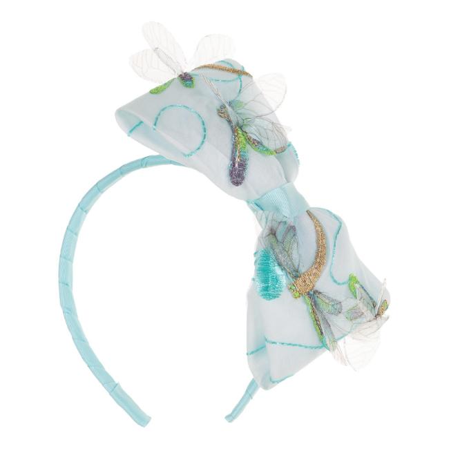 Picture of Daga Girls Dragonflies Large Bow Headband - Blue