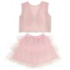 Picture of PRE ORDER Daga Girls Spanish Laces Occasion Top & Tulle Skirt Set X 2  - Pink Ivory