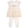 Picture of PRE ORDER Daga Girls Spanish Laces Occasion Tunic & Leggings Set X 2  - Ivory  