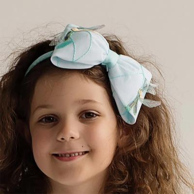 Picture of Daga Girls Dragonflies Large Bow Headband - Blue