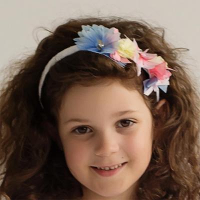 Picture of PRE ORDER Daga Girls Flowers Headband - White Pink Blue