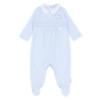 Picture of Blues Baby Boys Smocked Bodice Jersey Babygrow  - Blue White