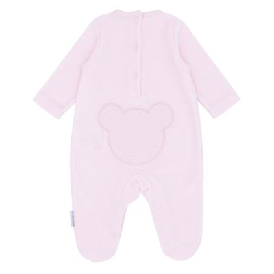 Picture of Blues Baby Girls Velour Teddy Bear Sleeper - Pale Pink