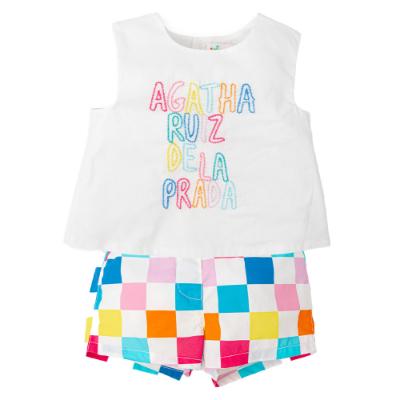 Picture of PRE-ORDER Agatha Ruiz De La Prada Narciso Square Shorts Set - White