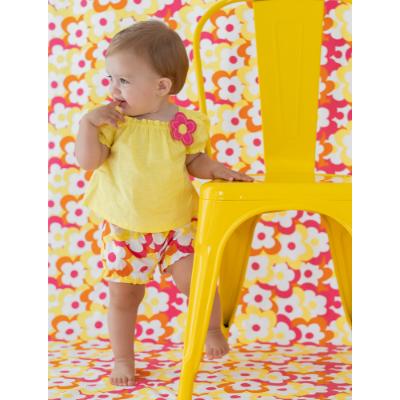 Picture of PRE-ORDER Agatha Ruiz De La Prada Margarita Flower Shorts Set - Yellow