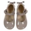 Picture of Panache Baby Girls High Back Bow Shoe - Ice Grey Patent