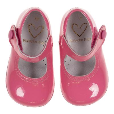 Picture of Panache Baby Shoes Button Front Mary Jane - Fuchsia Pink Patent