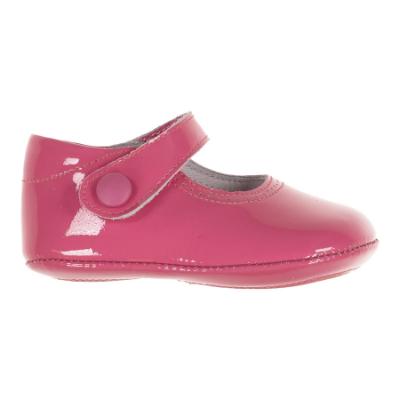 Picture of Panache Baby Shoes Button Front Mary Jane - Fuchsia Pink Patent