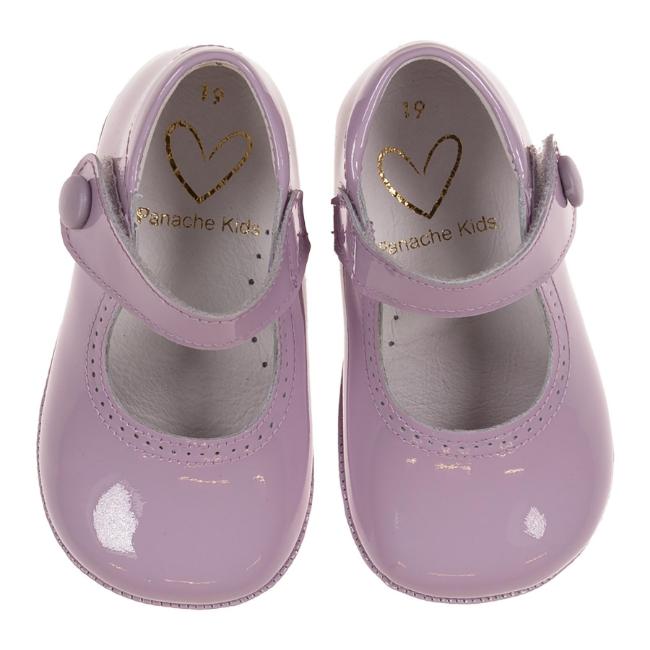 Picture of Panache Baby Shoes Button Front Mary Jane - Lilac Patent 