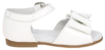 Picture of Panache Bunty Big Bow Toddler Girls Sandal - White Patent