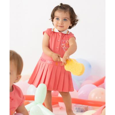 Picture of PRE-ORDER Agatha Ruiz De La Prada Lavanda Hearts Polo Dress - Coral