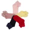 Picture of Meia Pata Extra Large Satin Double Bow Ankle Socks - Dark Pink