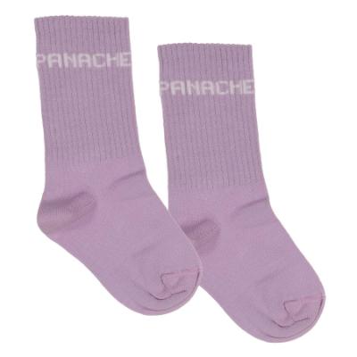 Picture of Meia Pata Panache Logo Sports Socks - Lilac White