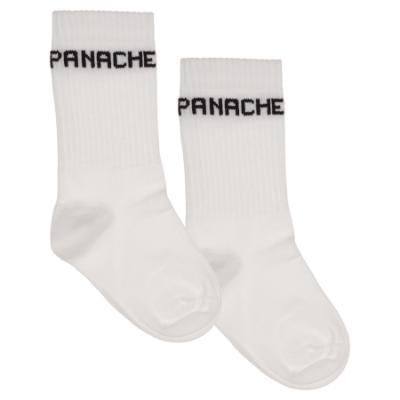 Picture of Meia Pata Panache Logo Sports Socks  -  White  Black