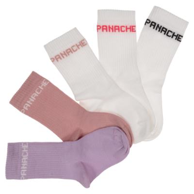 Picture of Meia Pata Panache Logo Sports Socks  -  White Fuchsia