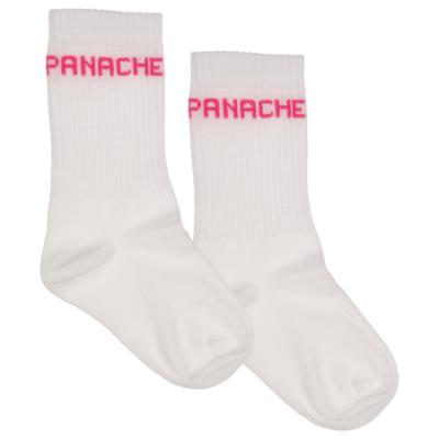 Picture of Meia Pata Panache Logo Sports Socks  -  White Fuchsia