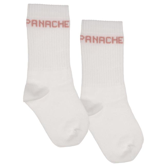 Picture of Meia Pata Panache Logo Sports Socks  -  White Dark Pink