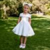 Picture of Abel & Lula Girls Special Occasion Organza Bow Dress - Ivory