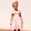 Picture of Abel & Lula Girls Special Occasion Organza Bow Dress - Pink