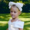 Picture of Abel & Lula Girls Shimmer Oversized Bow Headband - Ivory