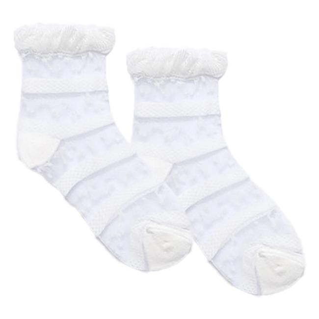 Picture of Abel & Lula Girls Tulle Ankle Sock - Ivory