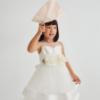 Picture of Abel & Lula Girls Special Occasion Tulle Panel Dress - Ivory