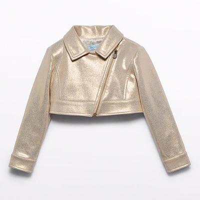 Picture of Abel & Lula Girls Biker Style Jacket  - Gold