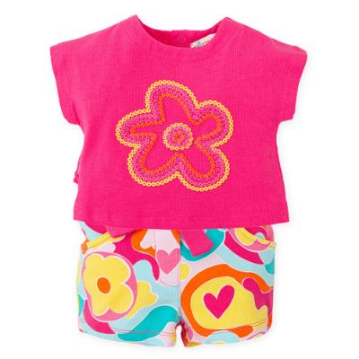 Picture of Agatha Ruiz De La Prada Gengibre Hearts Shorts Set - Fuchsia Pink