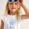 Picture of Mayoral Girls Summer Ruffle Top & Poplin Shorts Set X 2 - Blue Beige