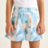 Picture of Mayoral Girls Summer Ruffle Top & Poplin Shorts Set X 2 - Blue Beige