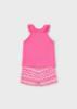 Picture of Mayoral Girls Summer Icecream Top & Shorts Set X 2 - Magenta Pink