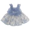 Picture of Ela Confeccion Girls Claudia Dress Panties Bonnet Set X 3 - Pale Blue