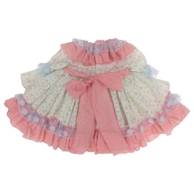 Picture of Ela Confeccion Girls Valentina Dress Panties Bonnet Set X 3 - Pink Blue 